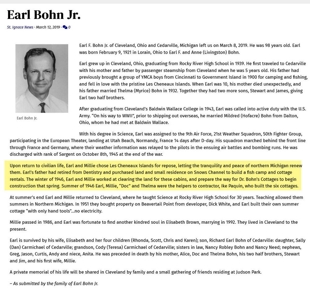 Berlins Resort (Dr. Bohns Cottages, Dr Bohns Resort) - March 2019 Former Owner Passes Away (newer photo)